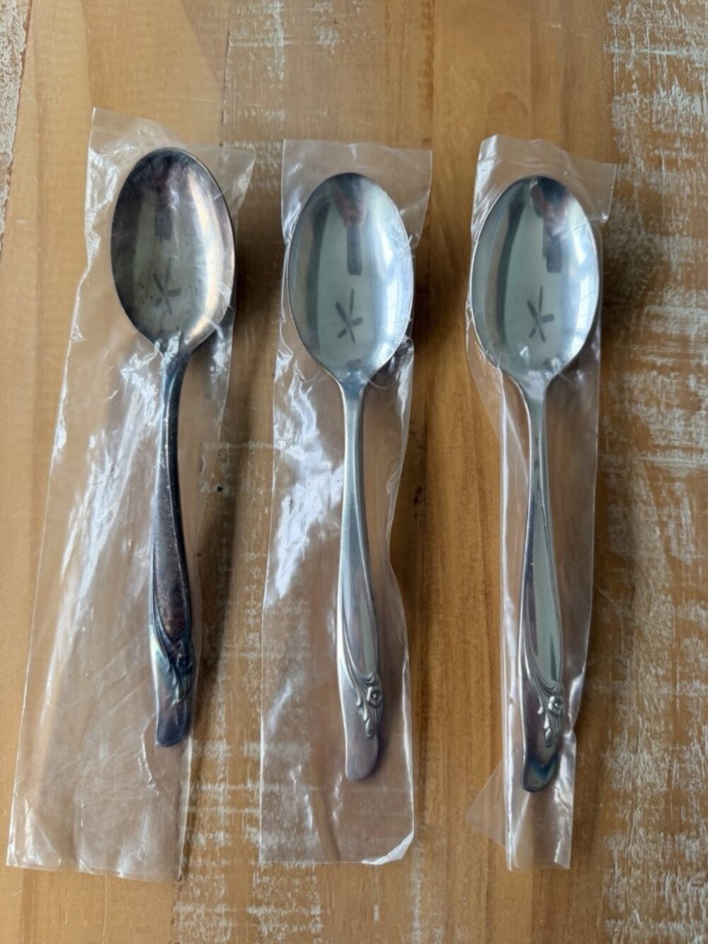 Vintage NOS 3 Tablespoons Rogers & Bro Radiant Lady Silver Plate